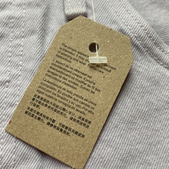 Levi’s 501 Shorts High Rise Cutoffs Denim 100% Cotton Washed Lilac Size 32 - Picture 7 of 15